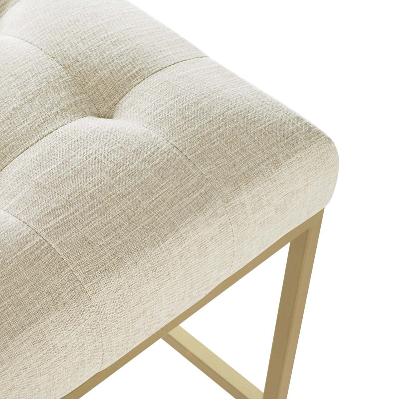 Tabouret de comptoir Privy, ensemble de 2 tissus d'ameublement, Beige