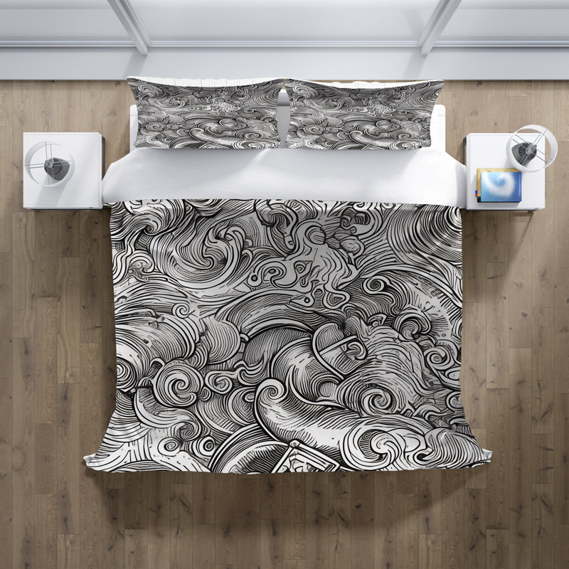 Abstract Duvet Cover, King Duvet Cover + 2 King Shams