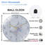 Horloge murale en verre Crystalline