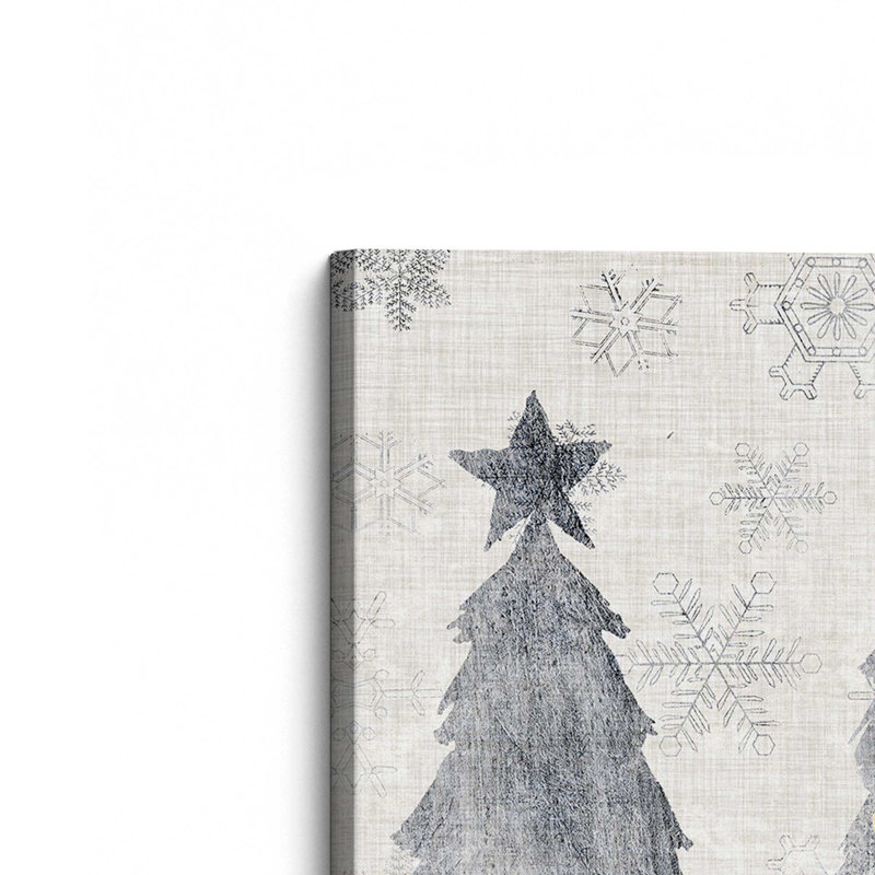«Festive Silver Trees», reproduction sur toile, Toile tendue, H 24 po x l 24 po x P 1,25 po