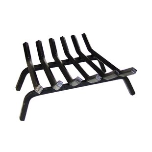 Pleasant Hearth Five Bar Steel Log Grate with Ember Retainer, 21