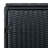 Double Wheelie Bin Shed with Lid and Lockable Doors, Poly Rattan 31.5"x58.3"x43.7" Black-1967044386