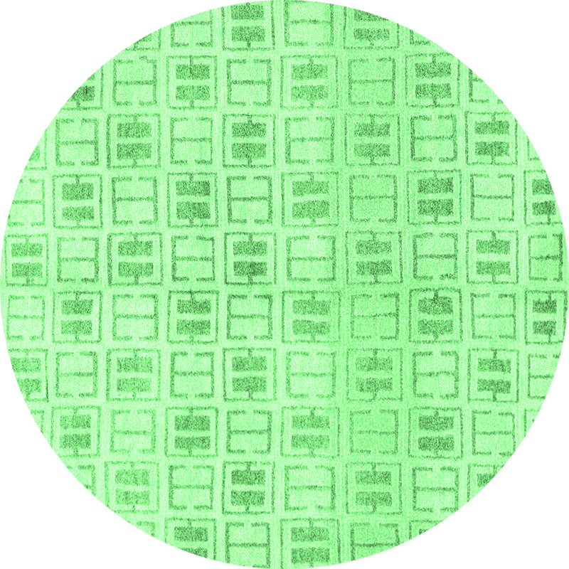 Washable Geometric Indoor Rug, Round 7'