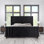 Grand lit plateforme tapissier Tole