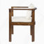Ensemble de chaises de salle à manger d'extérieur en bois avec accoudoirs courbés et coussins confortables pour le patio-682988234-682988235