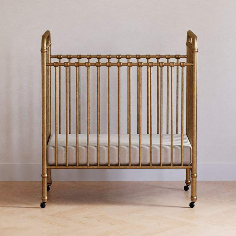 Abigail 3-In-1 Convertible Mini Crib, Vintage Gold