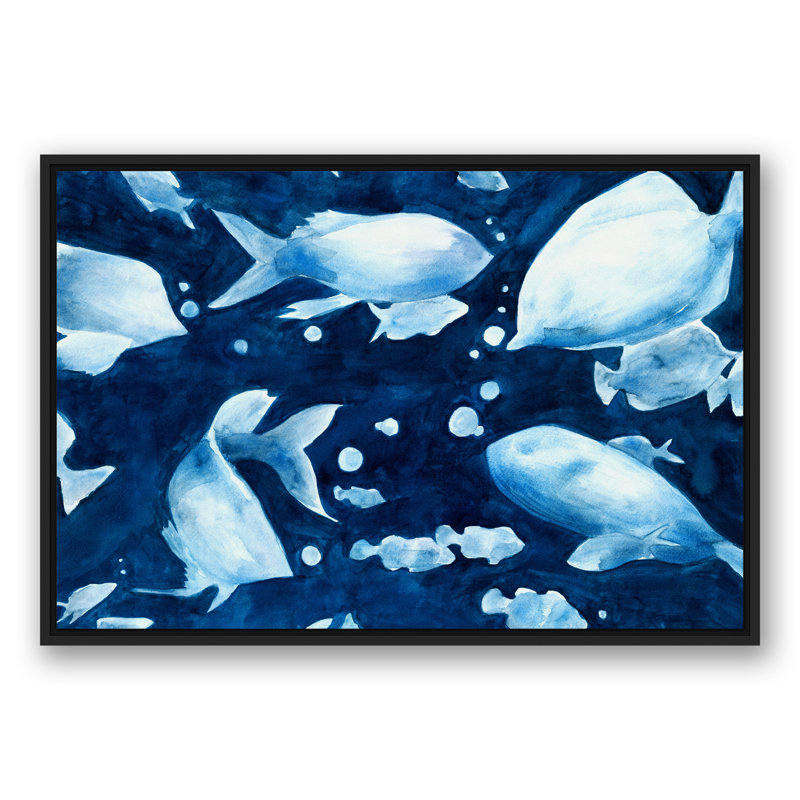 " Fish ", 24" H x 36" W, Black Framed