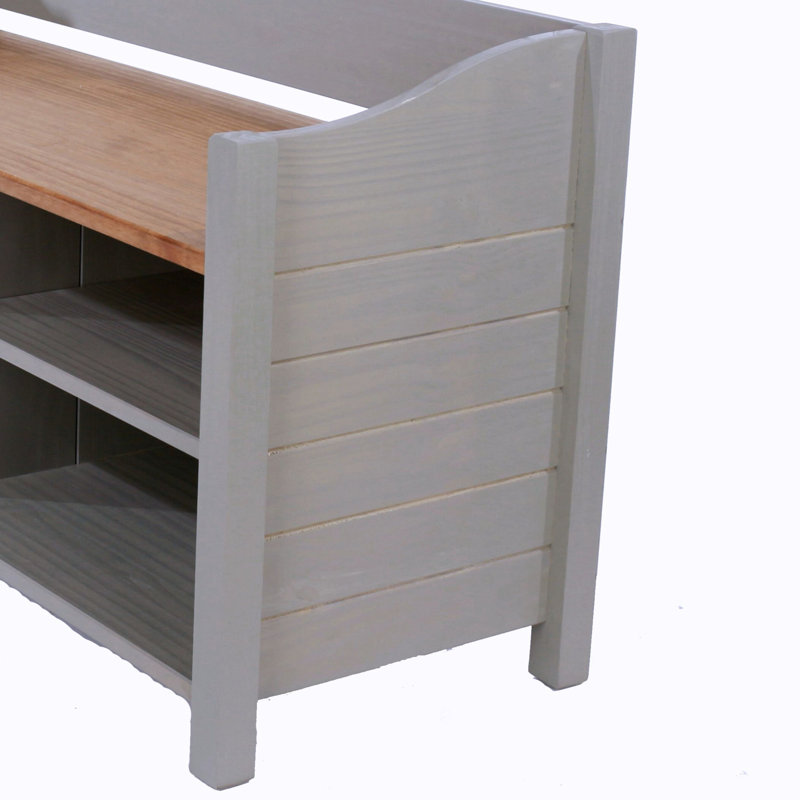 Claypoole Solid Wood Storage Bench