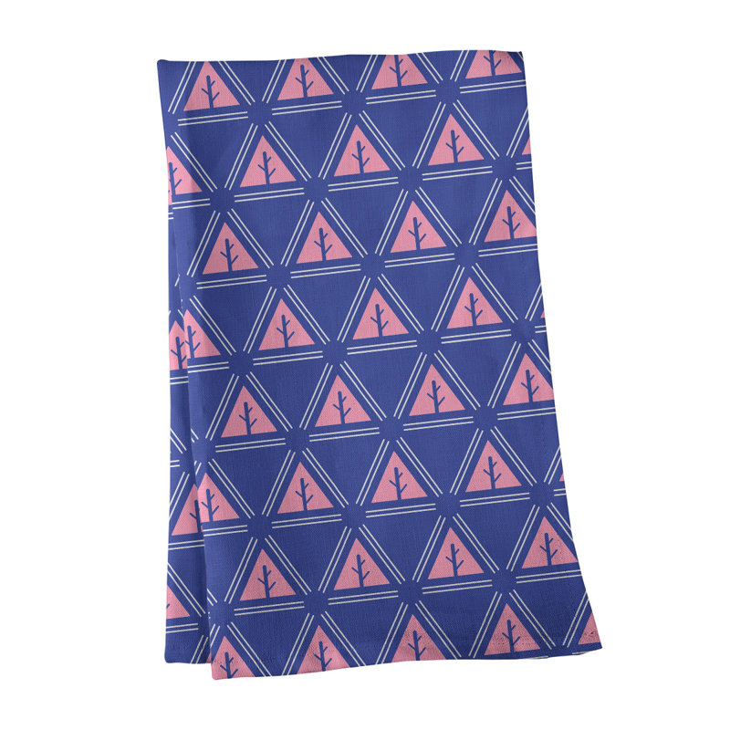 Theo Nath Tea Towel Kitchen Towel, White/Blue/Pink, Poly Twill