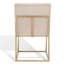 Chaise d'appoint rembourrée en acier inoxydable Athens-1213093276-1208584444