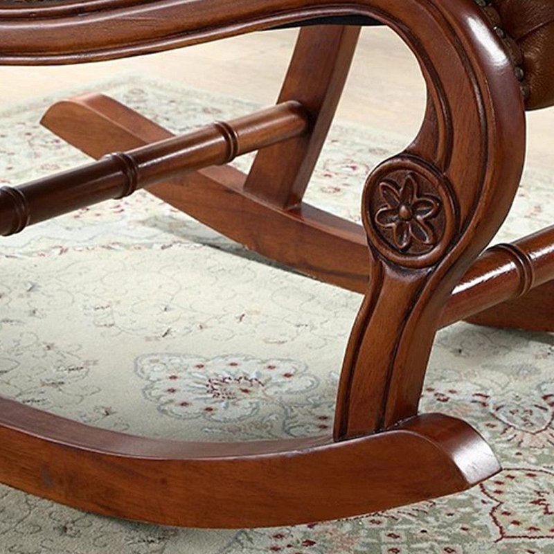 Quality solid oak rocking chair, Brown