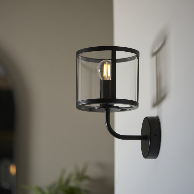 Angelyca Steel Armed Sconce, Matt Black