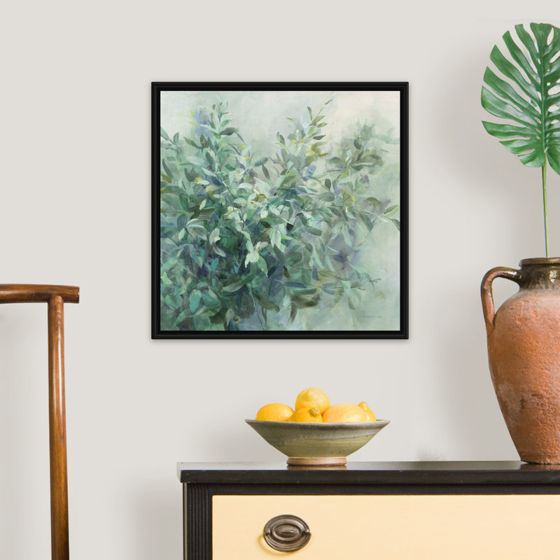 Bay Laurel par Danhui Nai - reproduction d'art sur toile, H 22 po x l 22 po x P 1,75 po, Cadre flottant noir