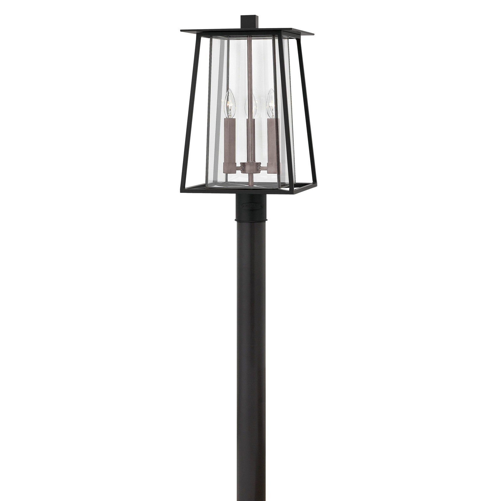 Metal Outdoor Lantern Head, Black/Bronze