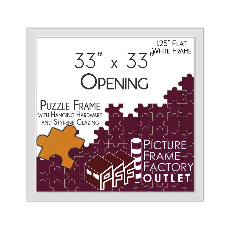 Picture Frame, White, 33" x 33"