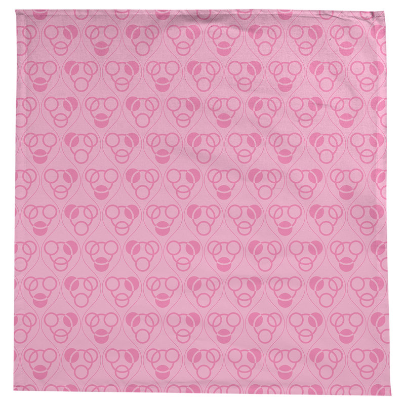 Classic Circles and Waves Tablecloth, Pink
