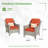 Emanuell 2 - Person Outdoor Wicker Chairs, All Weather Rattan Chairs 2-Seater with Comfy Cushions-901055501