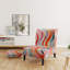 Fauteuil de chambre en velours de 21 po de largeur