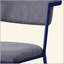 Chaise de bureau rembourrée grise et bleue-12774812