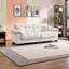 3-Seater Pleated Sofa With Chenille Upholstery, 90.1"L X 37"W X 35.4"H-148917158