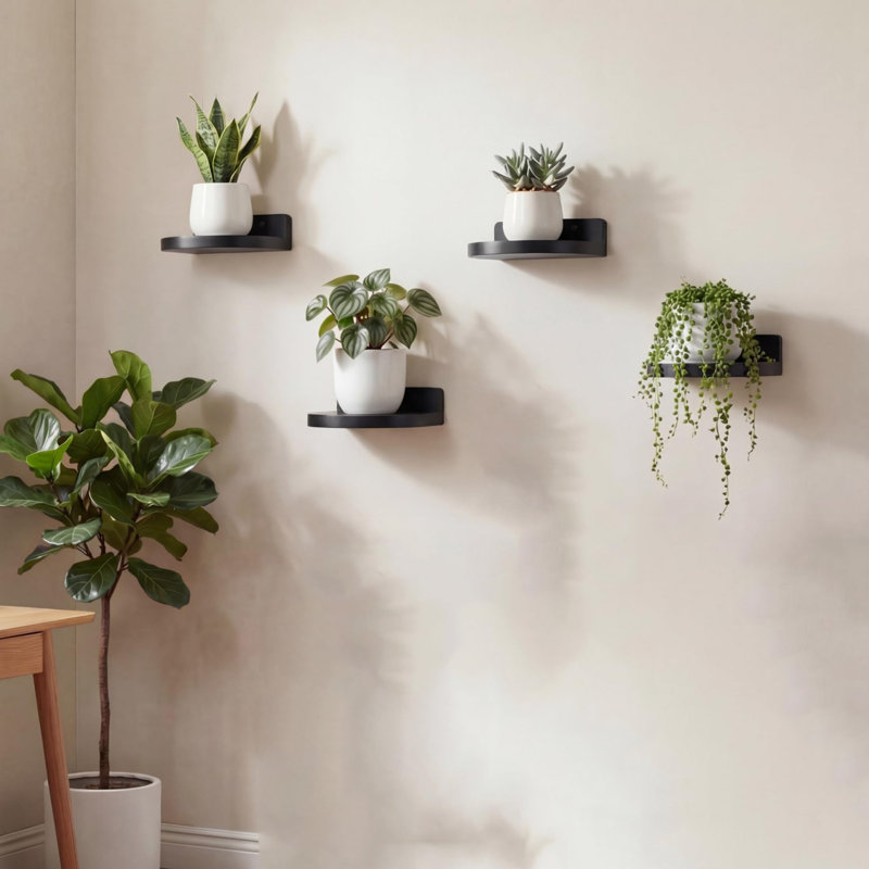 Wood Wall Organizer, Black