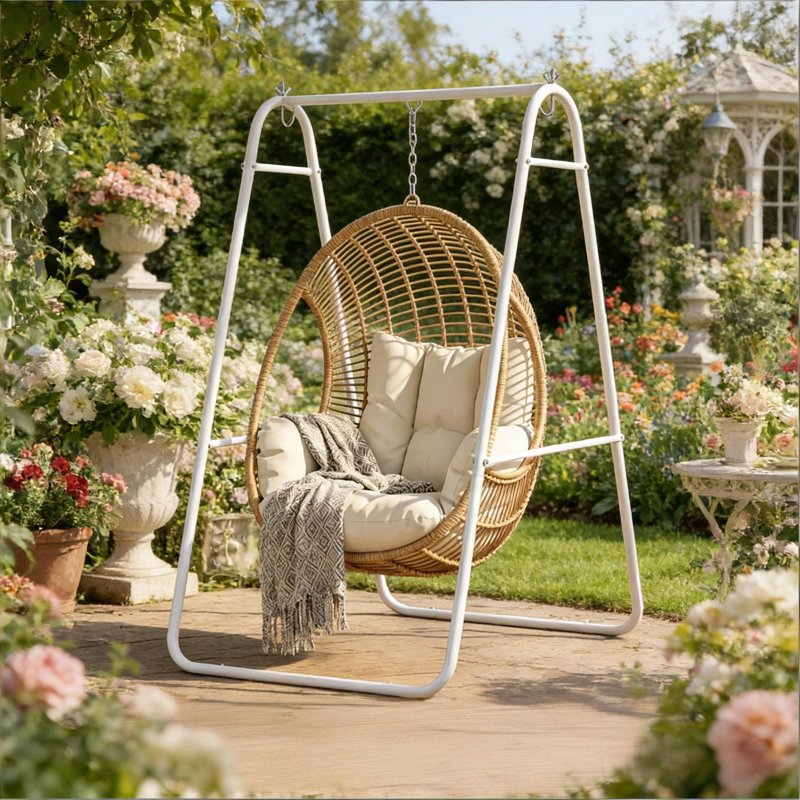 Support de chaise Garden Egg, support de chaise hamac, support de chaise en acier massif (support de chaise seulement)