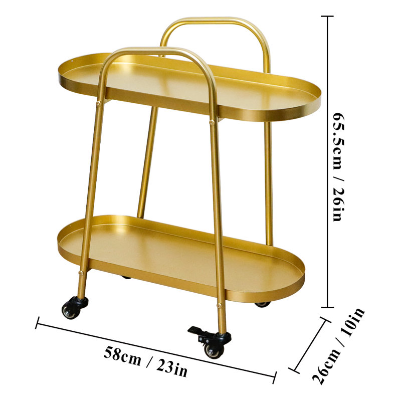 Chariot-bar roulant rond à 2 niveaux H 26 po Mercer41