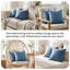 Ensemble de 2 taies décoratives matelassées à motif carré en microfibre brossé à double bordure avec passepoil South microfil de Vilano, ensemble de 2, 26 po x 26 po, bleu Coronet-399142831-399142847