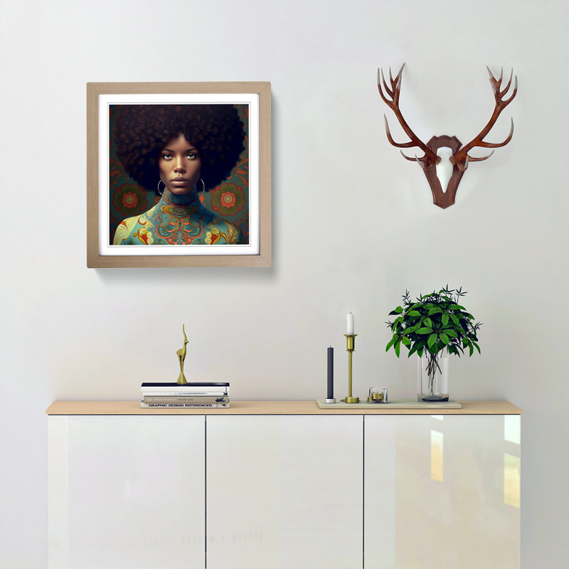 Single Picture Frame Print on Wood, Oak Framed