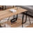 Sleek Coffee Table with Metal Frame, Sapphire & Black, 47.2 x 19.7 x 19.1 inches | 100% Melamine Coated Particle Board, Thickness: 0.7 inches | Modern Design Perfect for Living Room, Stylish & Durable-803322561