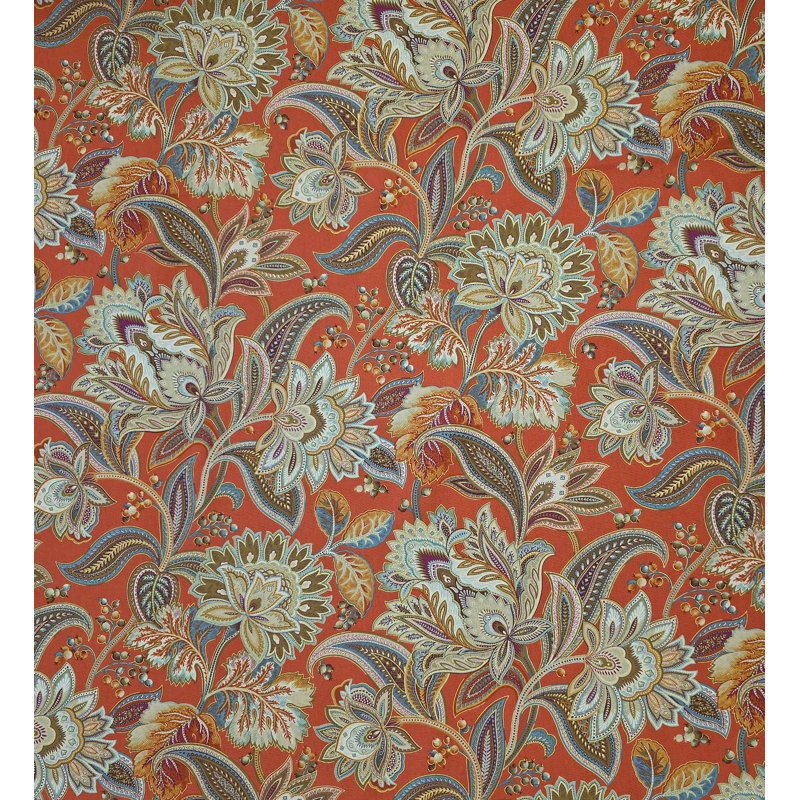 Valpanbk Cotton Blend Room Darkening Curtain Pair, 50" W x 84" L, Pompeii