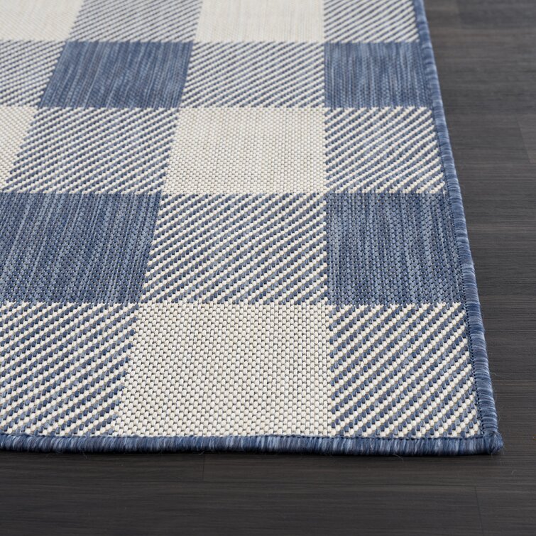 Blue and White Outdoor Rug 3'x 5' Washable Rugs Front Door Mat Front Porch  Rug Cotton Striped Rug Indoor/Outdoor Rugs Layered Doormats Front Door
