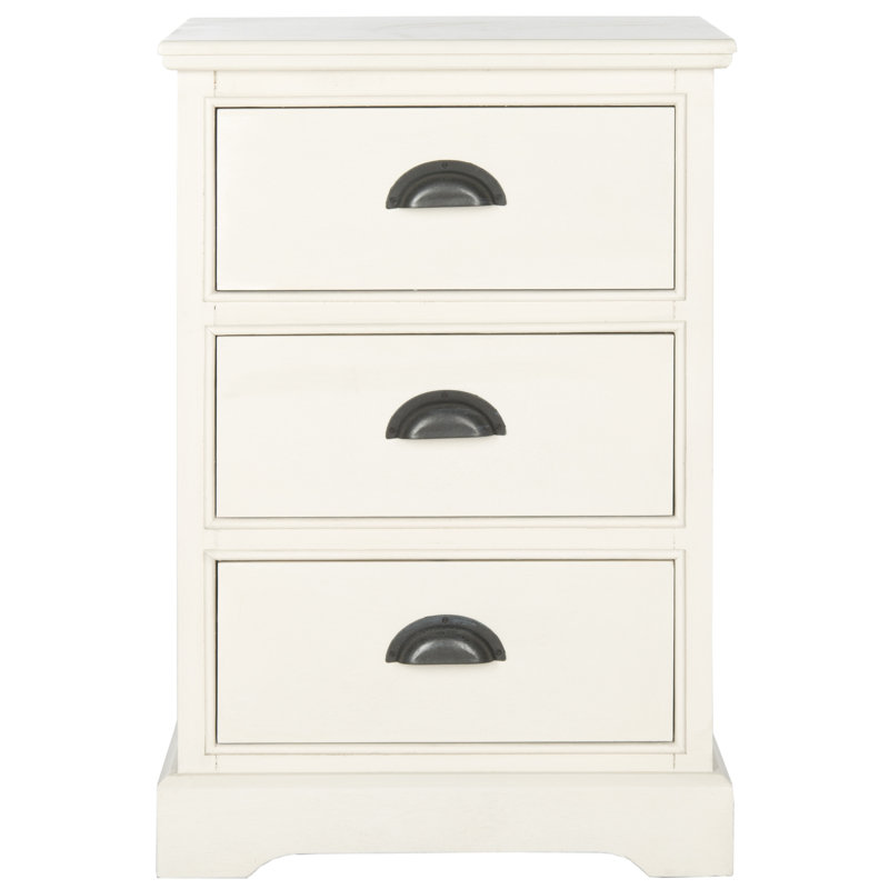 Calvillo 45 cm W Bedside Table, Off White