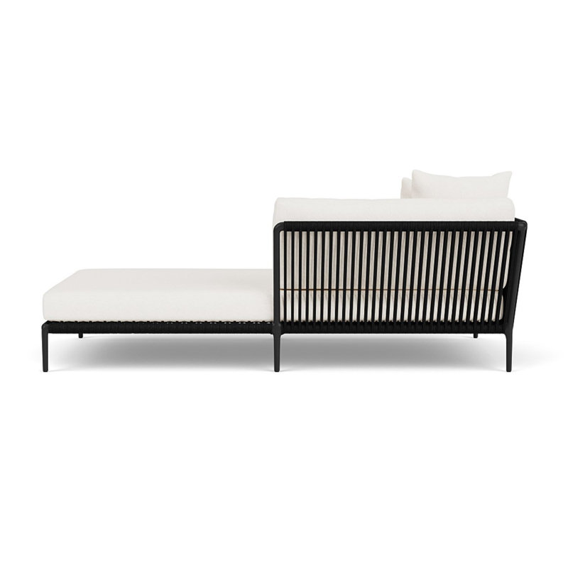 Otti Right Arm Sectional Chaise, Blanca, Black