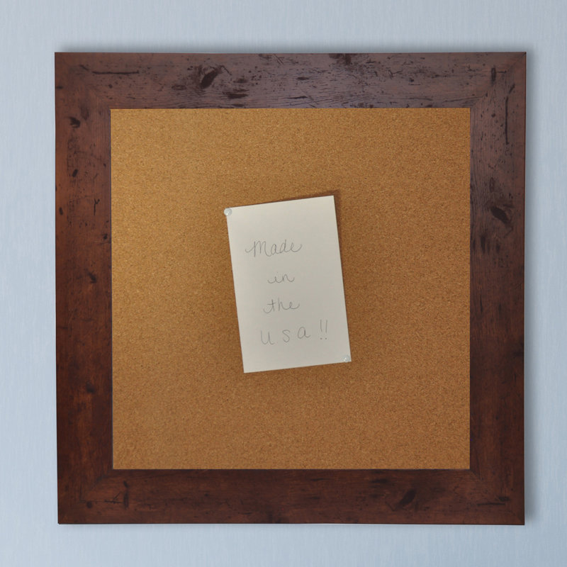 Babillard mural Linlin Barnwood, H 2 pi 6 po x l 2 pi 6 po,  Noyer foncé