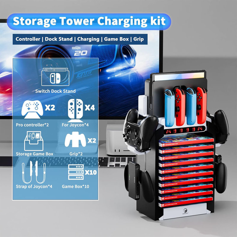 Organizer Station With Controller Charger
