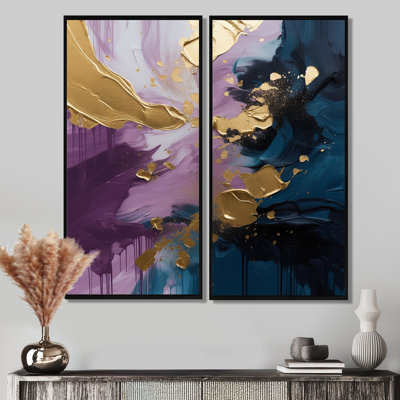 Réalités mauves et bleues sur toile IV - Reproduction d'art sur toile