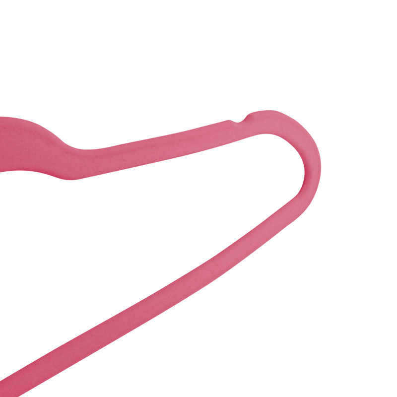 Cintre standard en velours antidérapant, Rose, 35
