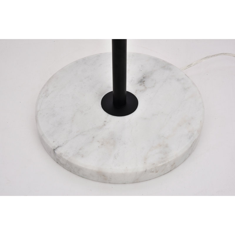 Lampe sur pied en arbre 65,5 po Yearby, Noir, Blanc givré
