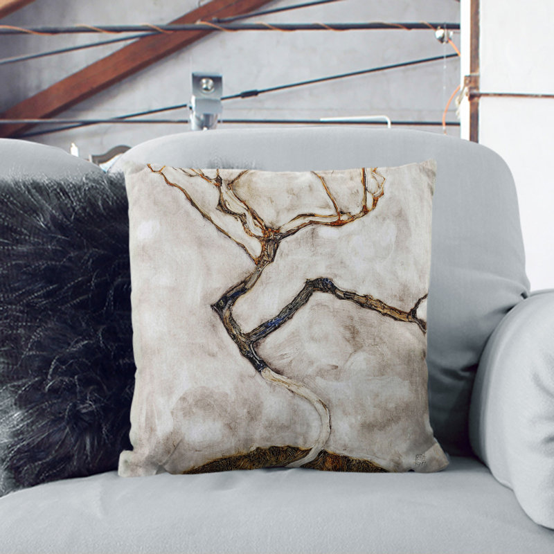 Small Tree in Late Autumn Scatter Cushion, 55cm H x 55cm W x 20cm D