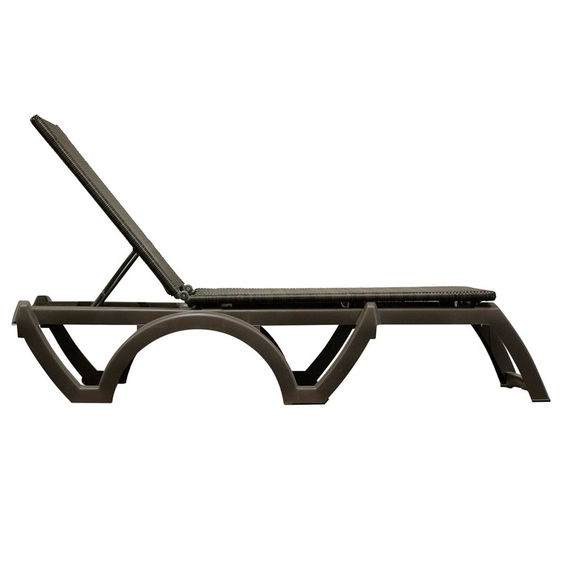 Java Outdoor Wicker Chaise Lounge, Bronze