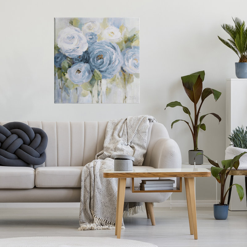 Toile à fleurs en douceur, design par Lanie Loreth, H 24 po x l 24 po