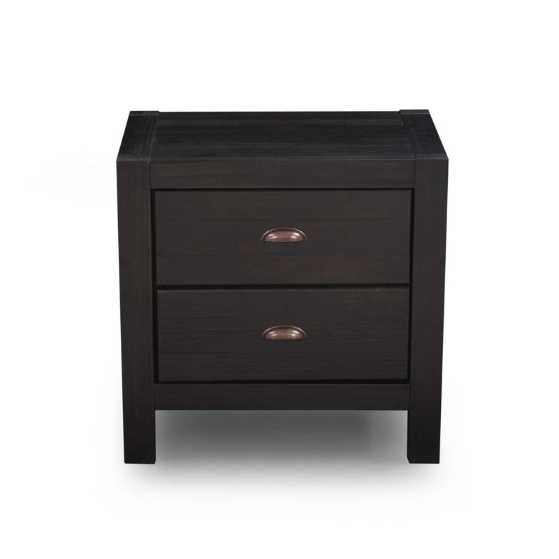 Montauk Two-Drawer Nightstand Set (2-Piece), Black