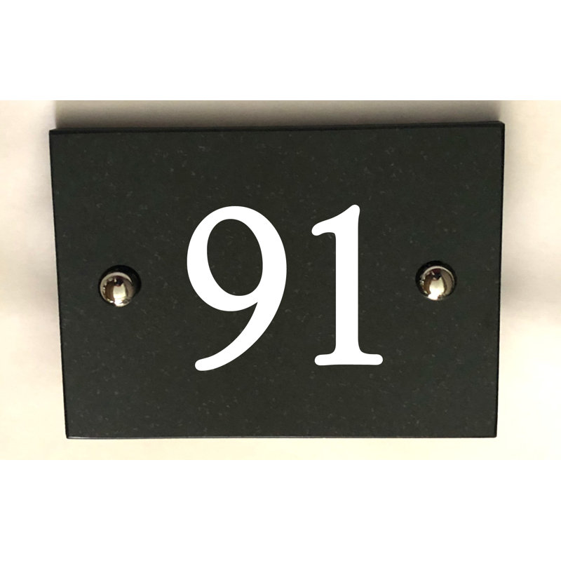 Brumby 10cm H Reflective Stone House Number, 91