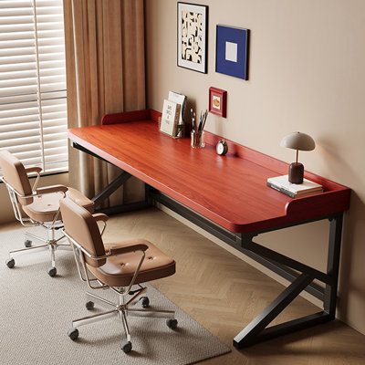 Light chestnut colour Rectangular Solid Wood writing desk