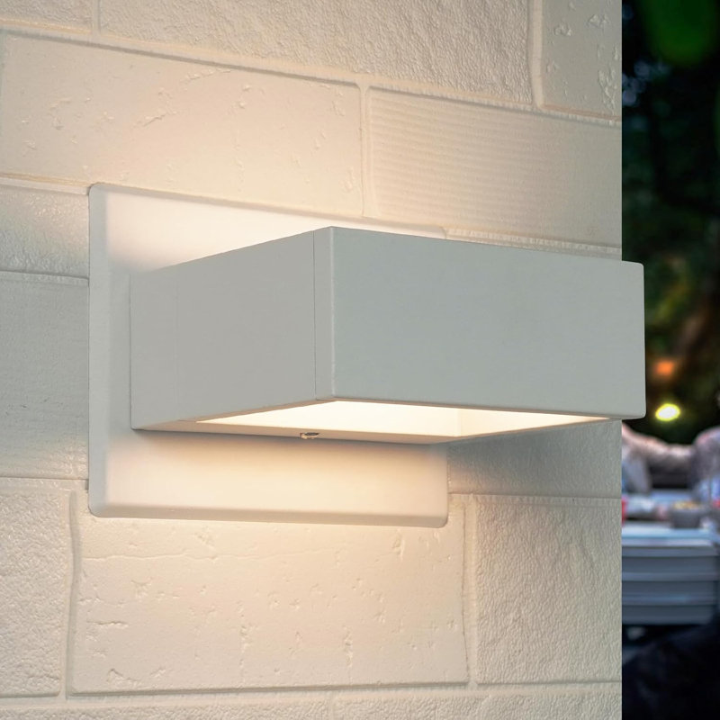 Reith Wall Light Outdoor LED Wall Mount Lamp Modern Wall Sconce Lighting Lantern Fixture, White