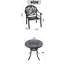 Élégant ensemble de meubles de patio en aluminium coulé avec coussins 5 pièces