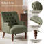 Plath 31"W Transitional Floral Rolled Arm Chair with Nailhead Trim-2032667225