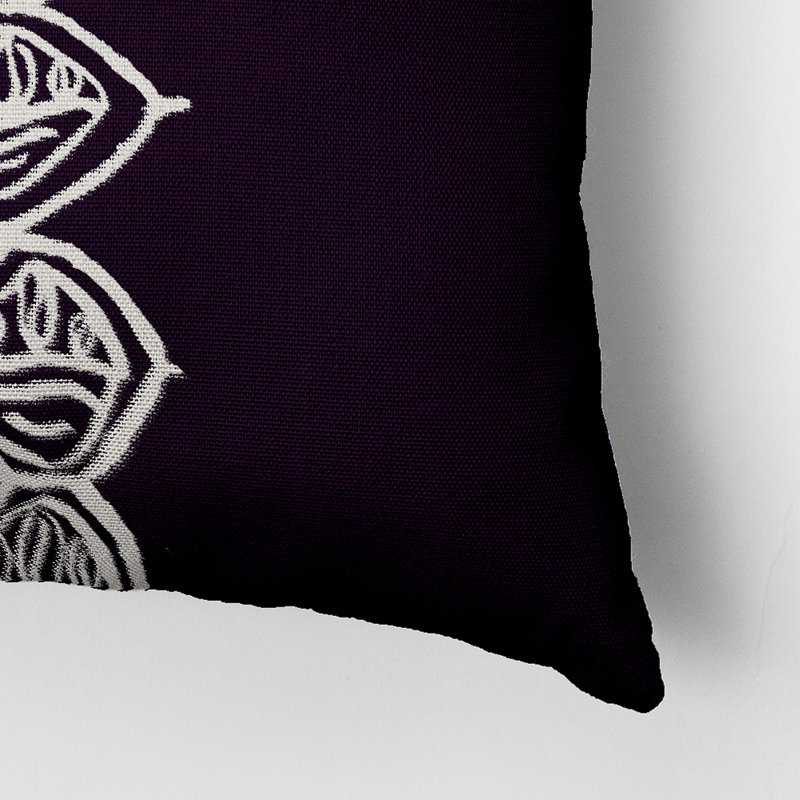 Housse et insert rectangulaires en coton, Violet, 18" x 18"