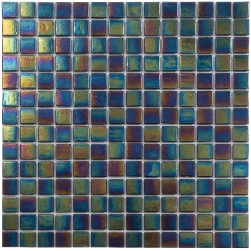  Carreau de mosaïque en verre multicolore brillant 12 po x 12 po Nacreous (paquet de 20 pieds carrés / caisse) (paquet de 20) 